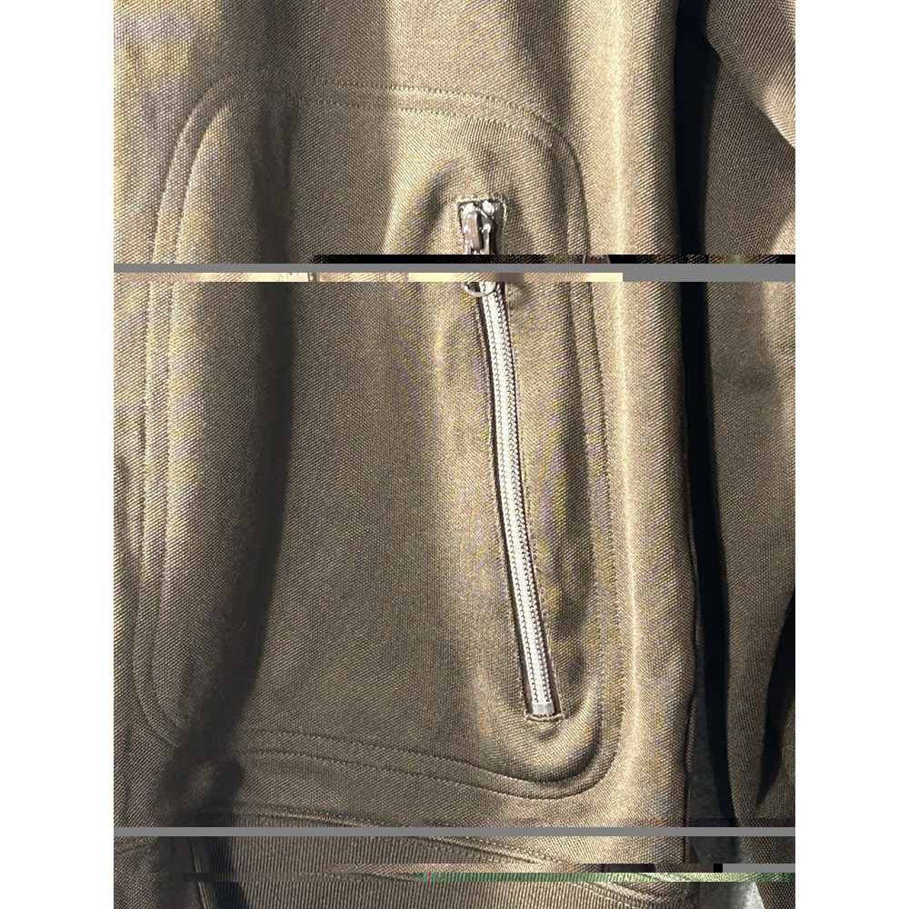 Men's Vintage Y2K Old Navy Brown Full Zip Track Jacket Size M Arm Stripe 80s 90s - Picture 3 of 7